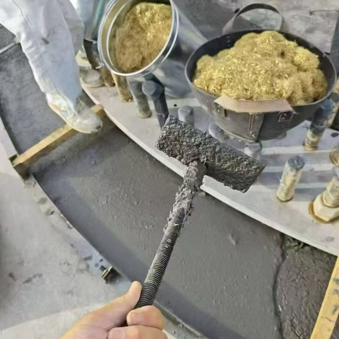 江汉C120钢纤维高强无收灌浆料 轧机压缩机汽轮机发电机锻压设备底座灌浆材料
